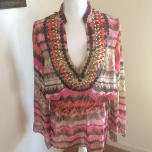 Boston Proper Beaded HoBo Top Size Medium